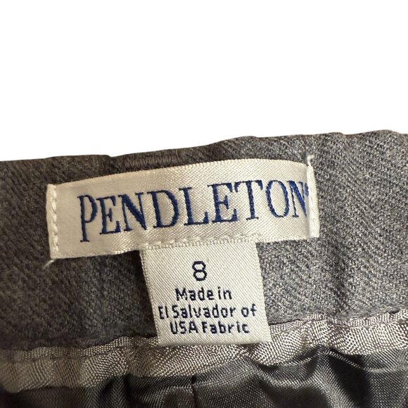 EUC Women's PENDLETON 100% Virgin Wool Pants Lined Trouser Gray | Size 8 - Picture 6 of 8